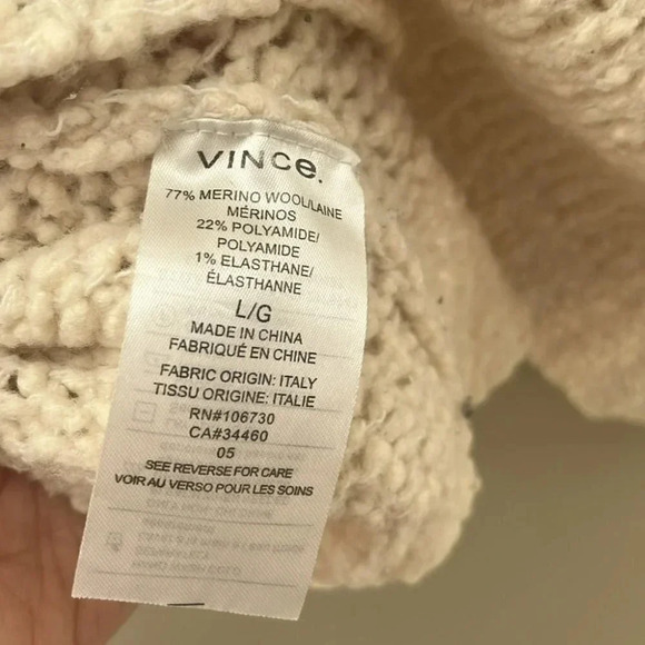 [L]Vince Crew Neck Pull over Wool Blend  Sweater - Picture 6 of 6